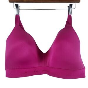 Victoria's Secret PINK Wear Everywhere Wireless Bra Hot Pink SZ 40 DD EUC